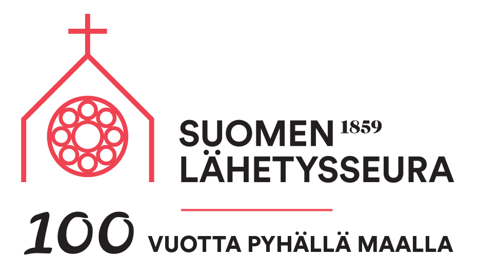 Suomen Lähetysseura 100 vuotta Pyhällä maalla -logo