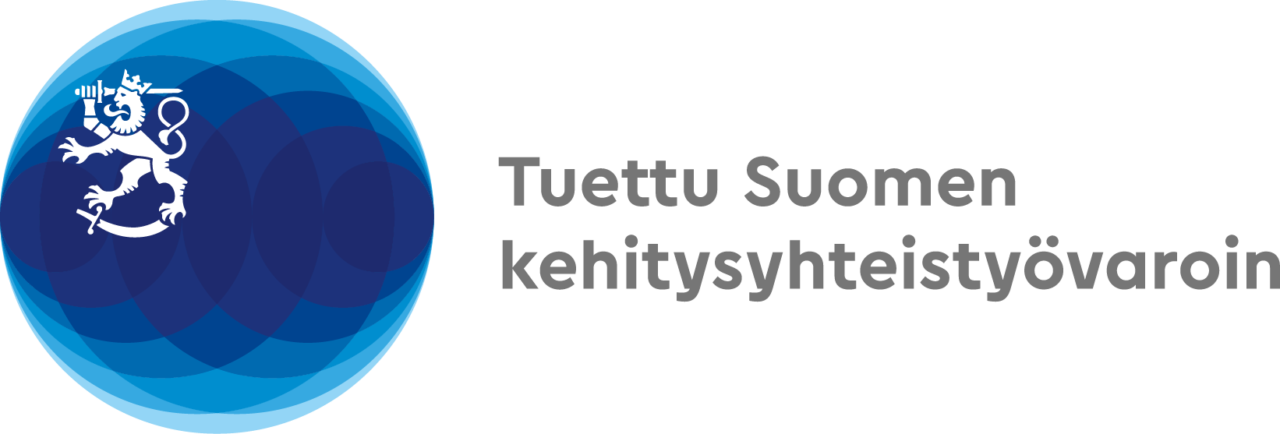 Tuettu Suomen kehitysyhteistyövaroin logo